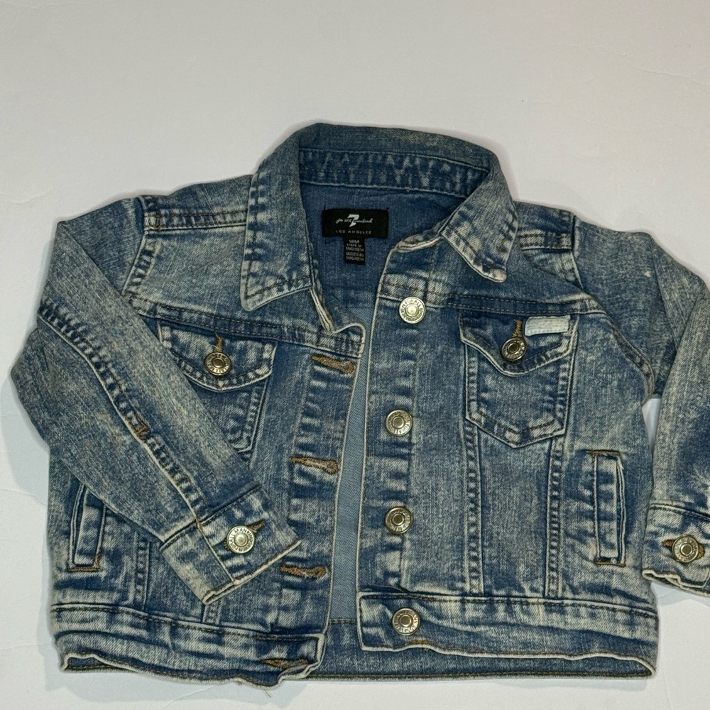 7 For All Mankind Baby Girl Blue Denim Jacket 18 Months